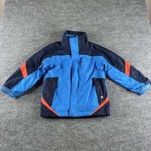 Columbia Bugaboo Ski Jacket Kids 8 Blue Omni-Tech Waterproof Winter Insulated